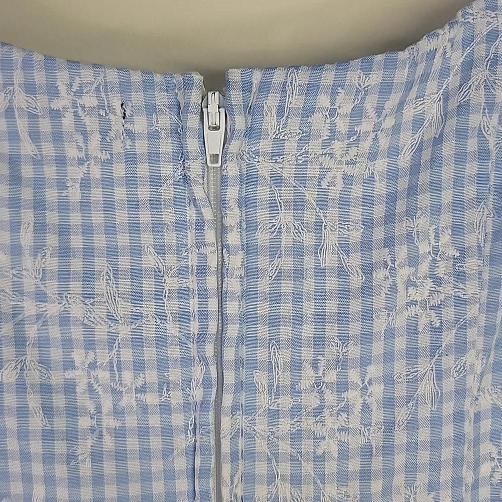 ORIGINALITY BABY BLUE GINGHAM BABYDOLL DRESS